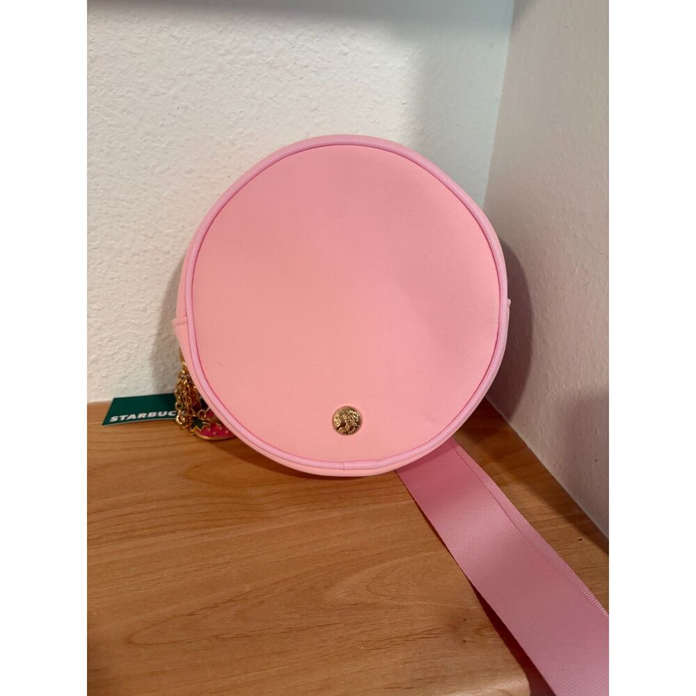 Starbucks Pink Drink Collection Circular Belt Bag and Charms NWT
